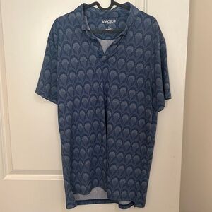 Blue Patterned Bonobos Golf Shirt size L